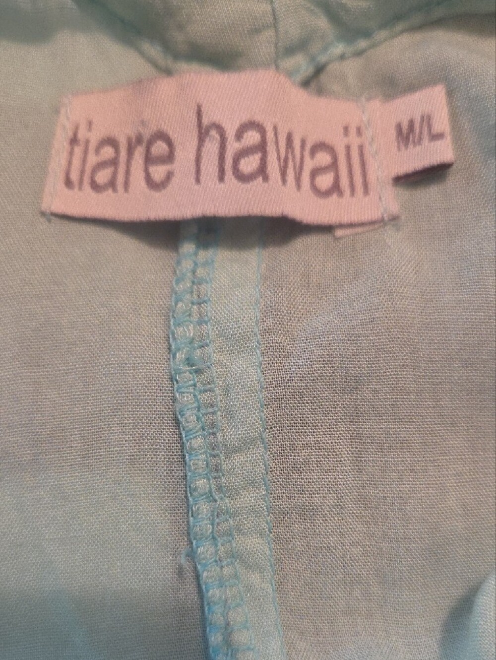 Tiare Hawaii Seafoam Ombre Maxi Tropical Boho Goddess Dress Sz M/L - Picture 10 of 14